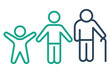 © sobahus surur - generation icon. children to old age. icon related to elderly. line icon style. old age element illustration