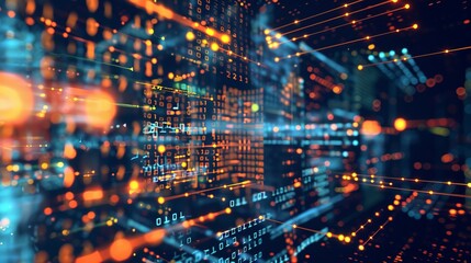 digital coding with graph and matrix, programmer's day, world productivity day background concepts