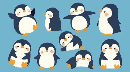 Wall Mural - penguin clipart vector for graphic resources