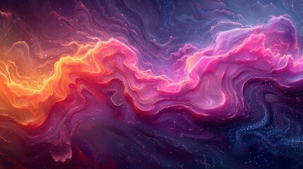Wall Mural - design an abstract representation of quantum algorithms solving complex financial equations, in a vi