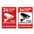 © junaid - Security surveillance warning sign and labels, property under surveillance camera Symbol Sign, Vector Illustration, Isolate On White Background Label