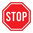 © junaid - Stop Sign Vector Illustration Isolated on White Background. Traffic Regulatory Warning Stop Symbol.