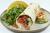 Fototapeta Sport - Mouthwatering Ahi Poke Crunch Wrap with Chile Paste and Pickled Ginger