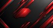 © Zorronin - abstract metallic red shiny color black frame layout modern tech design vector template background