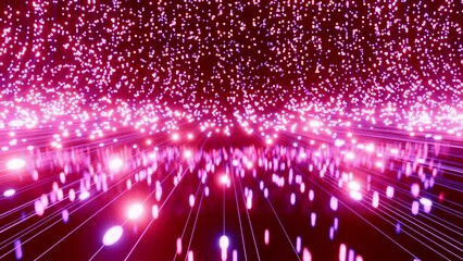 Wall Mural - Glowing particles perfect  looping