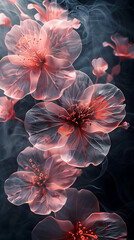 Wall Mural - Luminous Floral Blooms Illuminating the Darkest Days