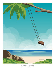 Wall Mural - Guadeloupe travel poster