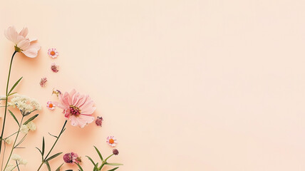 Wall Mural - background with flowers