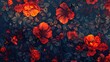 The fiery design of floral patterns in my life s background
