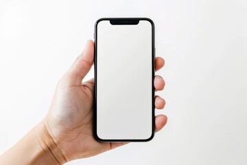 Blank Smartphone Mockup on Hand created with Generative AI