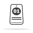 Queue wireless calling system icon transparent vector isolated