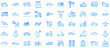 © Microstocke - Transportation line Gradient icon pictogram symbol visual illustration Set