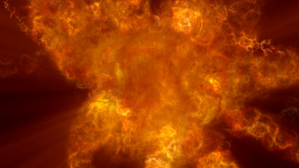 Wall Mural - fire flame explosion in space