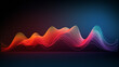 Colorful sound waves with black background