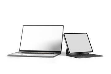 Poster - Blank laptop on light grey background