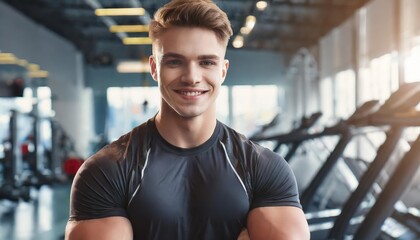 Wall Mural - Muscular man in sportswear