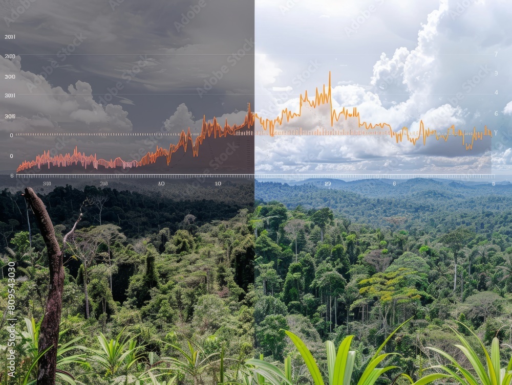 Conservation Graphs Graphs showing the correlation between deforestation rates and ...