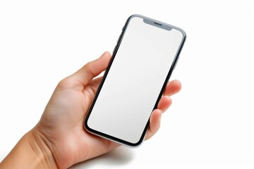 Blank Smartphone Mockup on Hand created with Generative AI