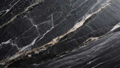 Aufkleber - black marble texture close-up