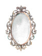 © Eva Kleinman - Vintage wall mirror in a forged frame. Hand drown watercolor illustration on white background