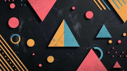 Wall Mural - Minimal modern trend design elements abstract background.