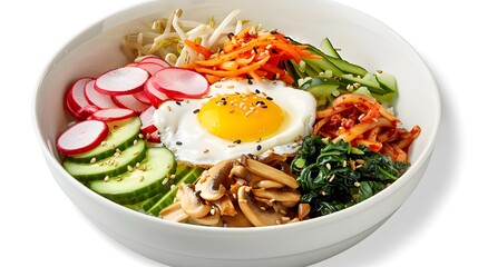 Wall Mural - Embark on a Culinary Adventure with a Captivating Bibimbap Photo