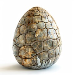 Wall Mural - Dragon Egg Isolated, Crystal Scaled Fantasy Eggs, Dinosaur Fossil, Magic Dragon Egg Generative AI Illustration