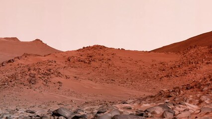 Wall Mural - landscape of the surface of mars