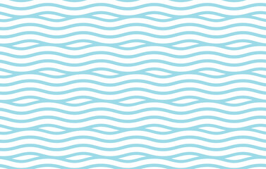 Wall Mural - One color seamless pattern with waves