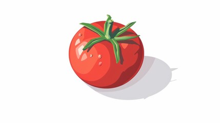 Icon of a tomato in isometric form