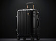 Black modern plastic suitcase