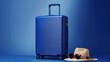Blue Suitcase on wheels