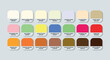 Bakery Color Guide Palette with Color Names. Catalog Samples Bakery with RGB HEX codes and Names. Metal Colors Palette Vector, Food and Drink Bakery Color Palette, Fashion Trend Bakery Color Palette