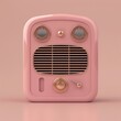 Dusty Rose Vintage Radio Design a 3D vintage radio icon in dusty rose, AI Generative