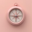 Dusty Rose Compass Create a 3D compass icon in dusty rose, with a simple, AI Generative