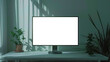 Pc monitor with blank screen. Perfect for presentation of website design and mockup.