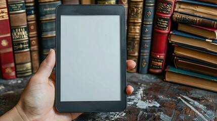 Tablet with blank screen. Perfect for presentation of website design and mockup.