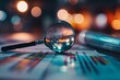 © Tanu - Business audit stock financial finance management on analysis data strategy with magnifying glass, magnifying glass on paper, AI generated
