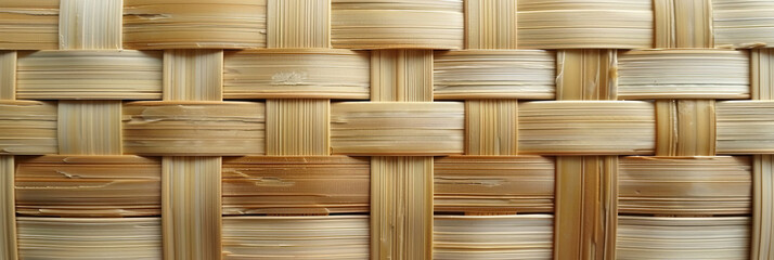 Wall Mural - a handmade rattan wall texture,Rattan texture, handcraft bamboo weaving texture background, banner