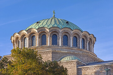 Wall Mural - Green Dome at Eastern Orthodox Church of Holy Sunday Sofia Bulgaria