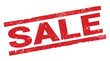 SALE text on red rectangle stamp sign.