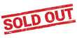 SOLD OUT text on red rectangle stamp sign.