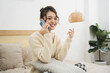 © Q88 - Portrait of beautiful young Asian girl at home