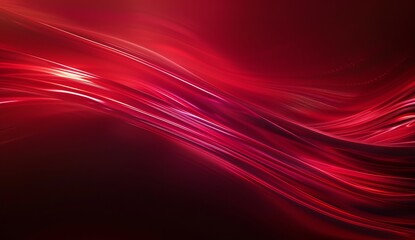 Wall Mural - A dynamic and flowing red light abstract background that conveys energy and movement with its wave-like patterns