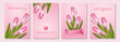 Happy Mother's Day with beautiful flowers tulips and hearts. illustration for greeting card, ad, promotion, poster, flier, blog, article, social media, marketing. vector design.