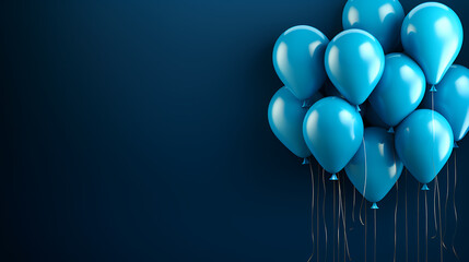 Canvas Print - blue balloon background