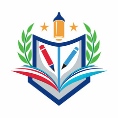  Educational logo icon vector illustration.


