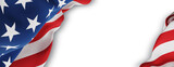 Fototapeta Paryż - USA or American flag on white background 3D render