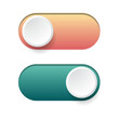 On and Off toggle switch buttons template for UI design. 