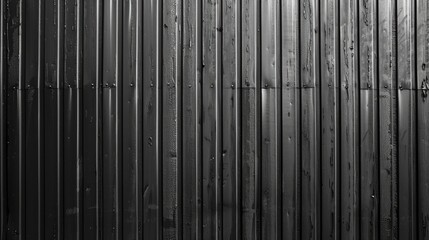 Sticker - A black and white photo of a wooden fence with a lot of detail